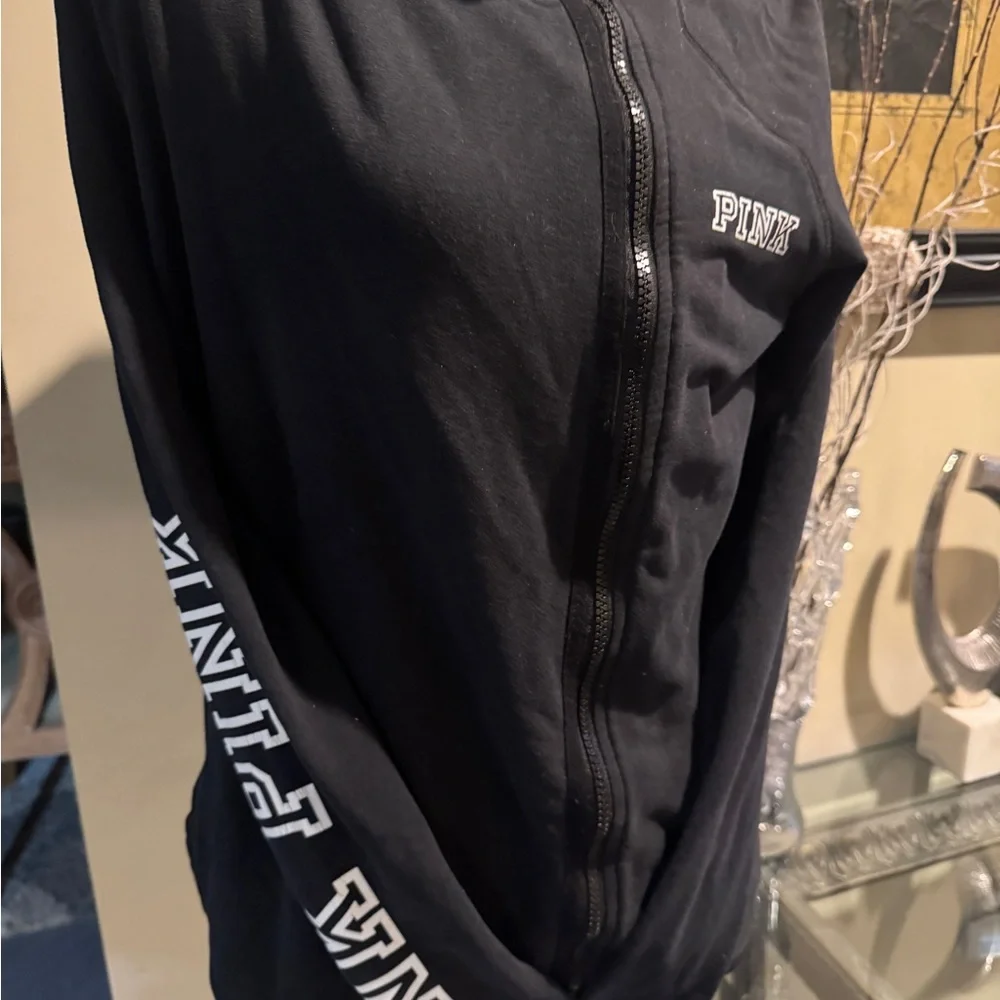 Victorias, secret, pink, Black Hoodie Cotton Blend Apparel XS - Picture 2 of 5